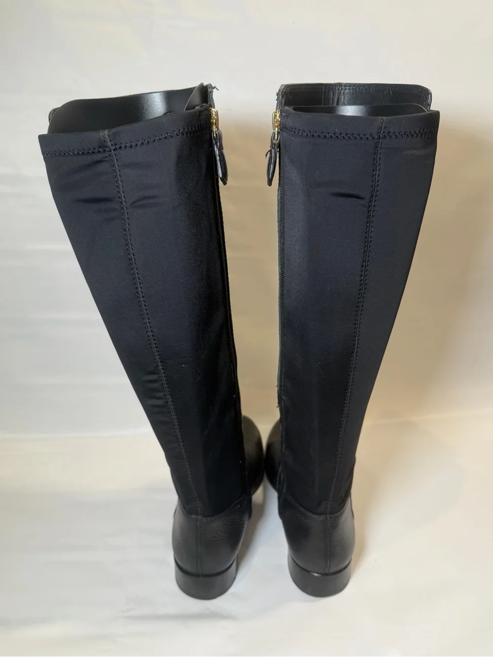 Tory Burch Selden Stretch Womens 8 M Black Leather Tall Riding Boots